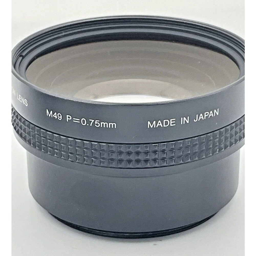 Panasonic Wide Conversion Lens M49 P=0.75mm with case-caps. (Near Mint) Japan